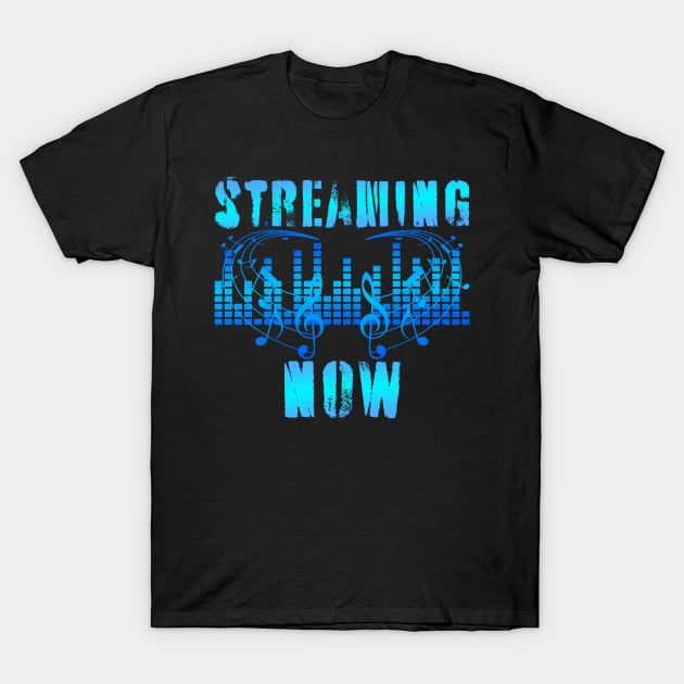 Streaming Now Music Producer T-Shirt by Green Gecko Creative